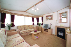 Static caravan in holiday park