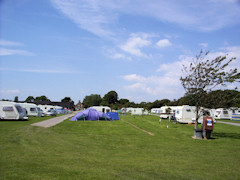 Camp site by the sea in West Wittering