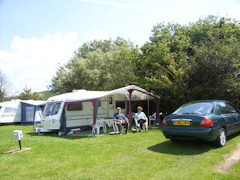 Nunnington Farm Camp Site, West Wittering, Isle of Wight. Camp site by the sea in West Wittering