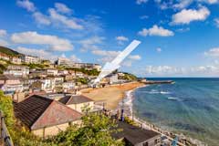 Canute Cottage, Ventnor, Isle of Wight. Small cottage right on the sea front at Ventnor