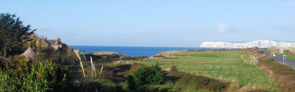 Panorama showing Greystone Cottage, IOW